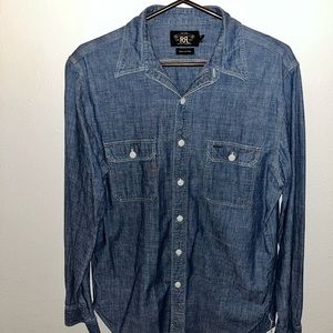 RRL double RL Ralph Lauren chambray button up shirt